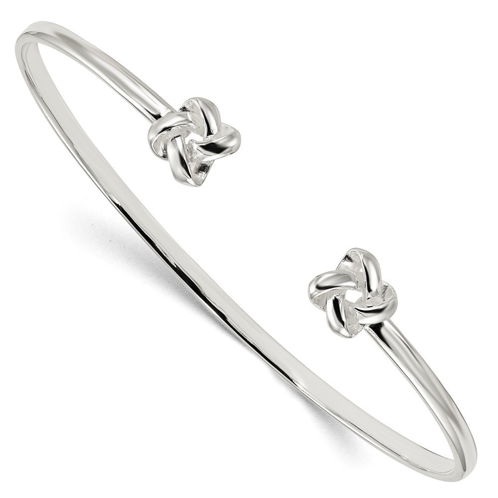 925 Sterling Silver Celtic Love Knot Anniversary Valentine Gift Cuff Bracelet